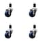 Service Caster 3'' Solid Poly Wheel Swivel 1-1/2'' Expanding Stem Caster Set, 4PK SCC-EX20S314-SPUS-112-4 - alternate 1